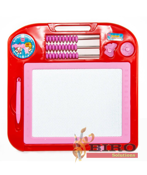 Tabla magnetica pentru copii, rosie, 108821